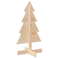 vidaXL Albero di Natale Decorativo in Legno 80 cm Legno Massello Pino