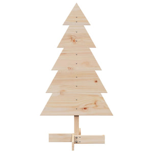 Albero di Natale Decorativo in Legno 100 cm Legno Massello Pino 858186