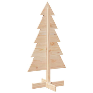 Albero di Natale Decorativo in Legno 100 cm Legno Massello Pino 858186