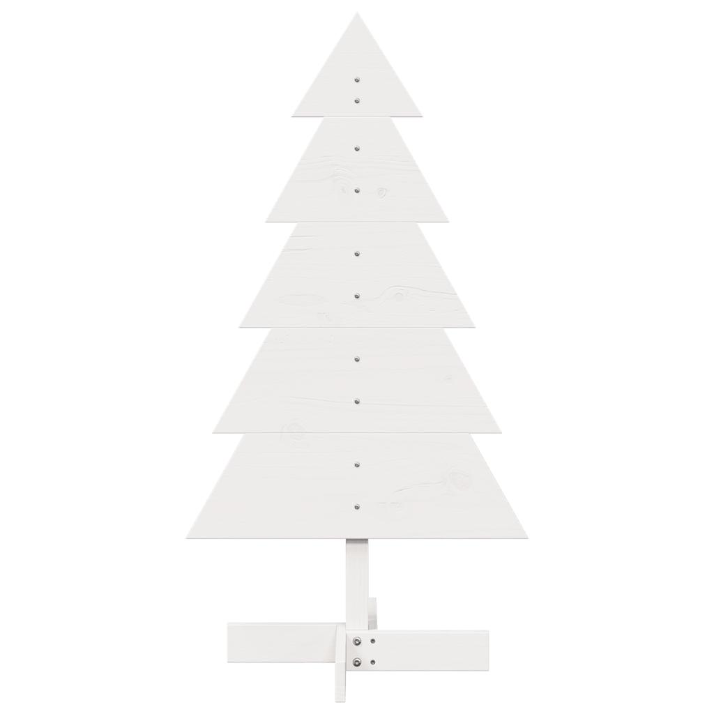Albero di Natale Decorativo Bianco 100 cm in Legno di Pino 858187