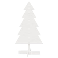 Albero di Natale Decorativo Bianco 100 cm in Legno di Pino 858187