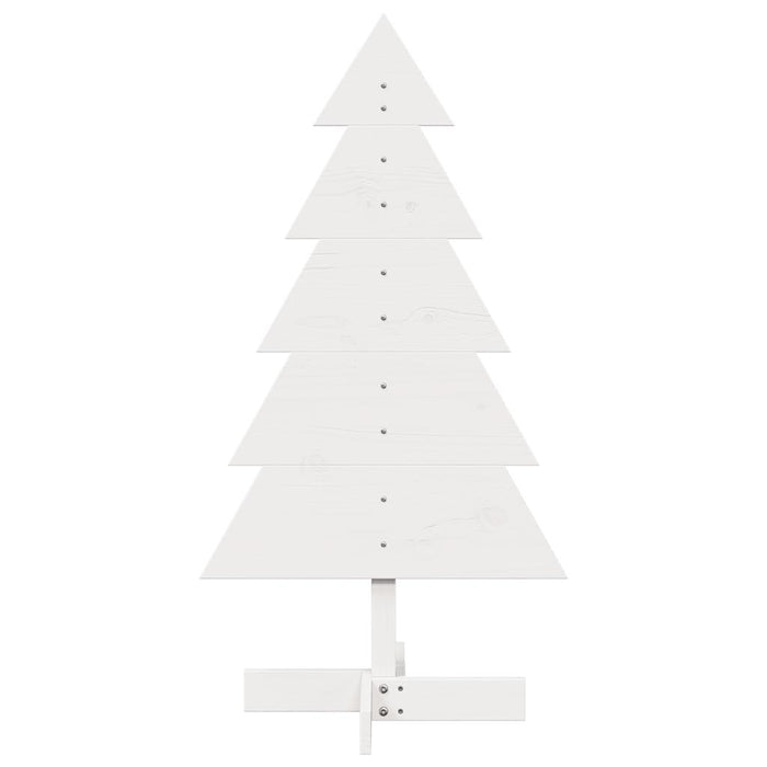 Albero di Natale Decorativo Bianco 100 cm in Legno di Pino