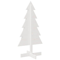 Albero di Natale Decorativo Bianco 100 cm in Legno di Pino 858187