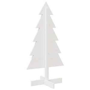 Albero di Natale Decorativo Bianco 100 cm in Legno di Pino 858187