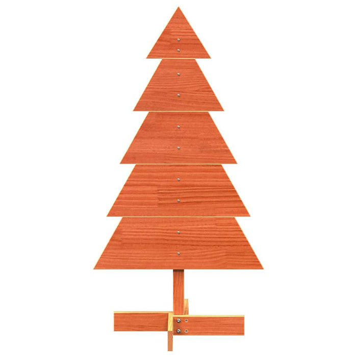 Albero di Natale Marrone Cera 100 cm in Legno Massello di Pino 858188