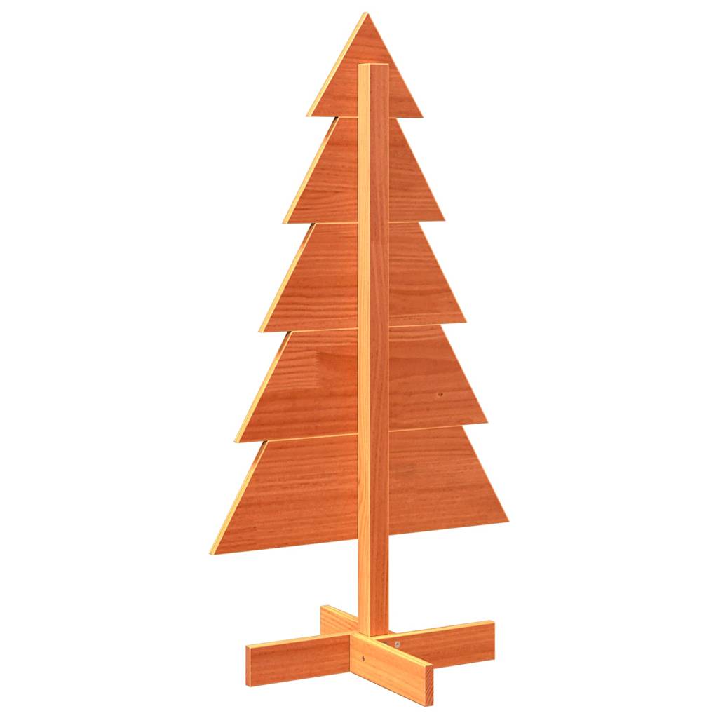 vidaXL Albero di Natale Marrone Cera 100 cm in Legno Massello di Pino