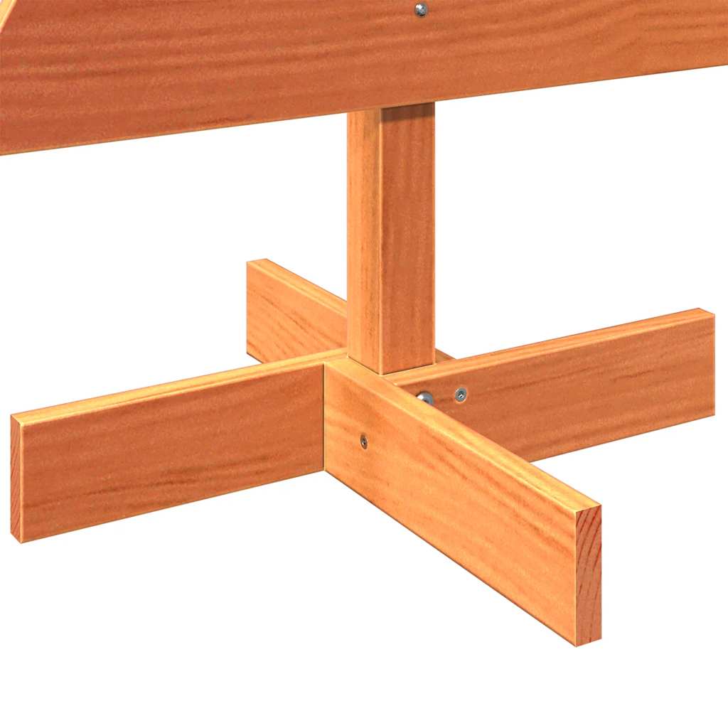 vidaXL Albero di Natale Marrone Cera 100 cm in Legno Massello di Pino