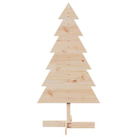 Albero di Natale Decorativo in Legno 120 cm Legno Massello Pino 858189