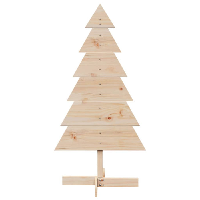 Albero di Natale Decorativo in Legno 120 cm Legno Massello Pino 858189