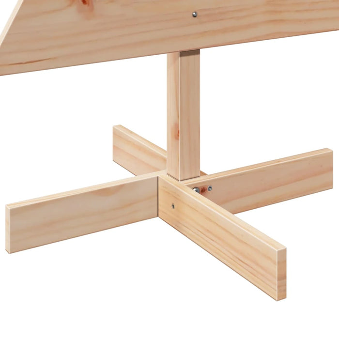 Albero di Natale Decorativo in Legno 120 cm Legno Massello Pino 858189