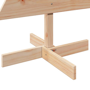 Albero di Natale Decorativo in Legno 120 cm Legno Massello Pino 858189