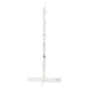 Albero di Natale Decorativo Bianco 120cm Legno Massello di Pino 858190
