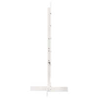 Albero di Natale Decorativo Bianco 120cm Legno Massello di Pino 858190
