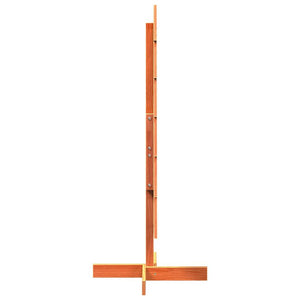 Albero di Natale Marrone Cera 120 cm in Legno Massello di Pino