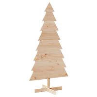 Albero di Natale Decorativo in Legno 150 cm Legno Massello Pino