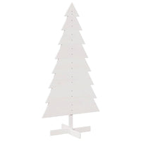 Albero di Natale Decorativo Bianco 150 cm in Legno di Pino 858193