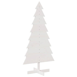 Albero di Natale Decorativo Bianco 150 cm in Legno di Pino 858193
