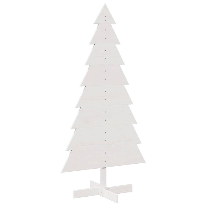 Albero di Natale Decorativo Bianco 150 cm in Legno di Pino 858193