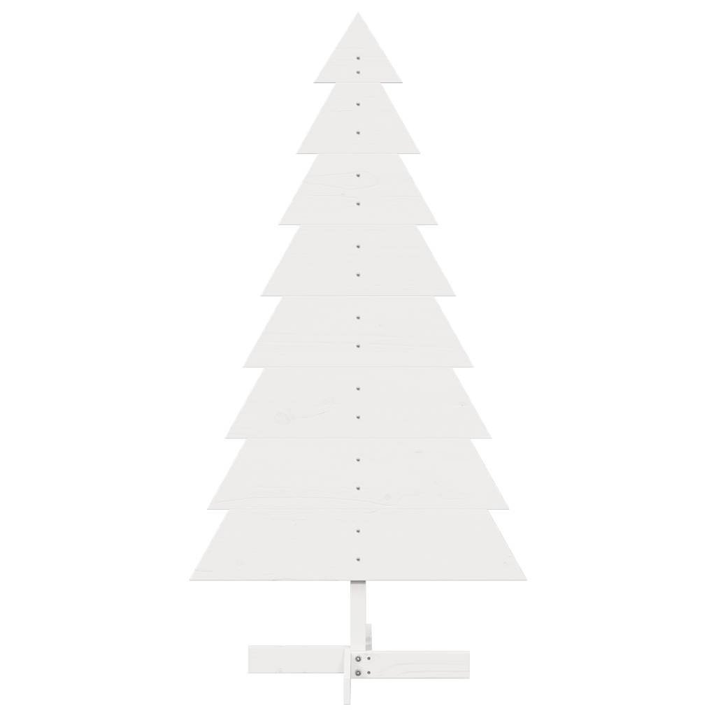 Albero di Natale Decorativo Bianco 150 cm in Legno di Pino 858193