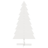Albero di Natale Decorativo Bianco 150 cm in Legno di Pino