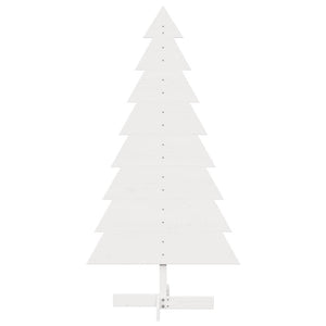 Albero di Natale Decorativo Bianco 150 cm in Legno di Pino