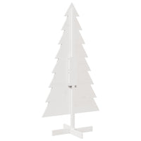 Albero di Natale Decorativo Bianco 150 cm in Legno di Pino 858193