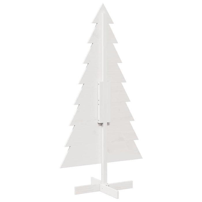 Albero di Natale Decorativo Bianco 150 cm in Legno di Pino 858193