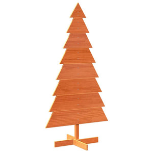 Albero di Natale Marrone Cera 150 cm in Legno Massello di Pino 858194