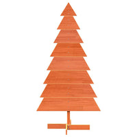 vidaXL Albero di Natale Marrone Cera 150 cm in Legno Massello di Pino