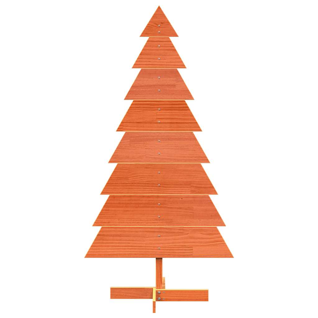 Albero di Natale-Albero Natalizio-Decorazioni natalizie Marrone Cera 150 cm in Legno Massello di Pino