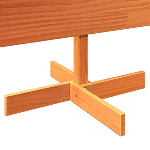 Albero di Natale Marrone Cera 150 cm in Legno Massello di Pino 858194