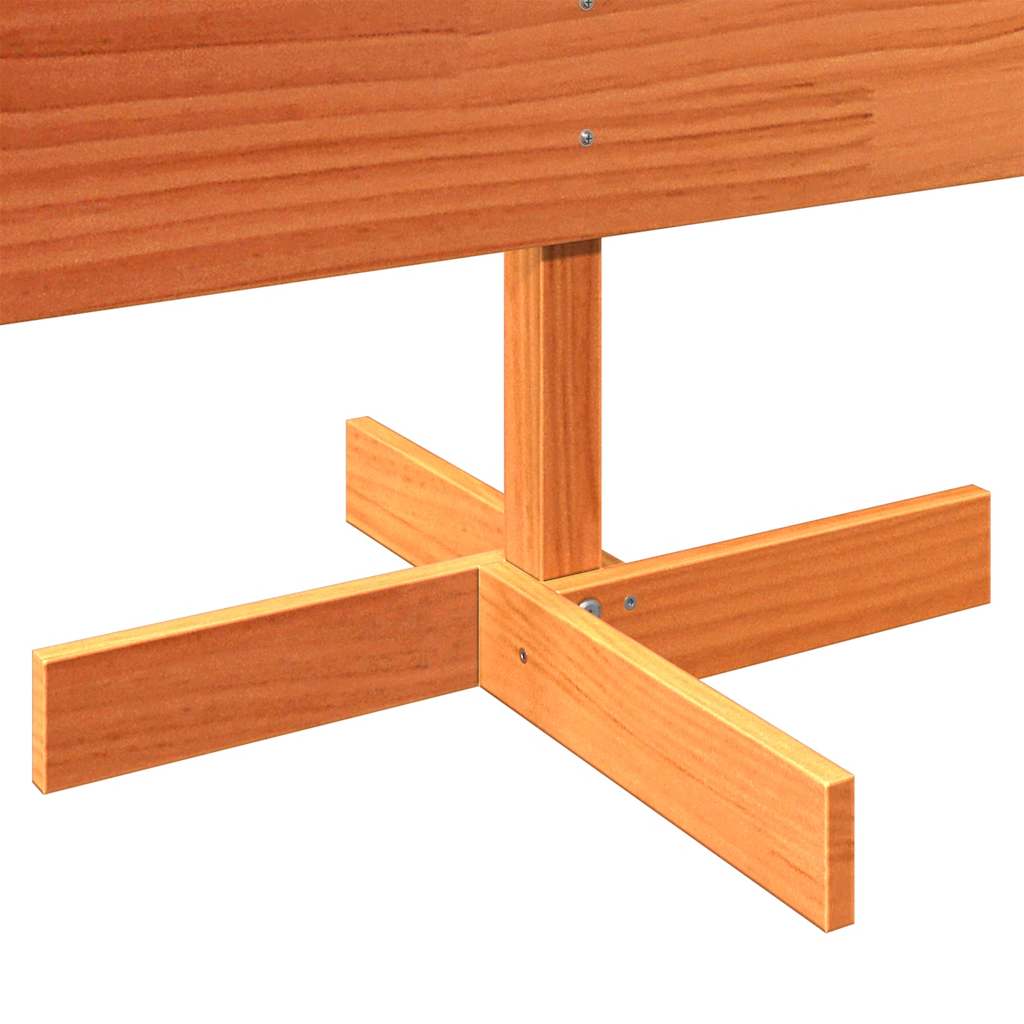 vidaXL Albero di Natale Marrone Cera 150 cm in Legno Massello di Pino