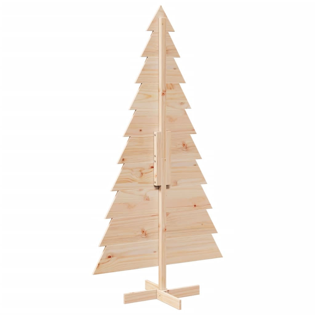 vidaXL Albero di Natale Decorativo in Legno 180 cm Legno Massello Pino