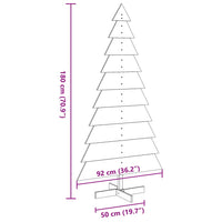 vidaXL Albero di Natale Decorativo in Legno 180 cm Legno Massello Pino