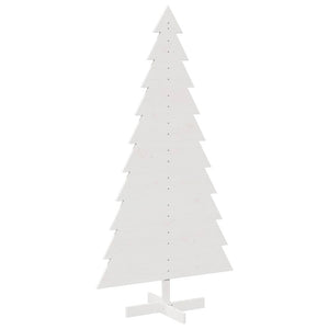 vidaXL Albero di Natale Decorativo Bianco 180cm Legno Massello di Pino