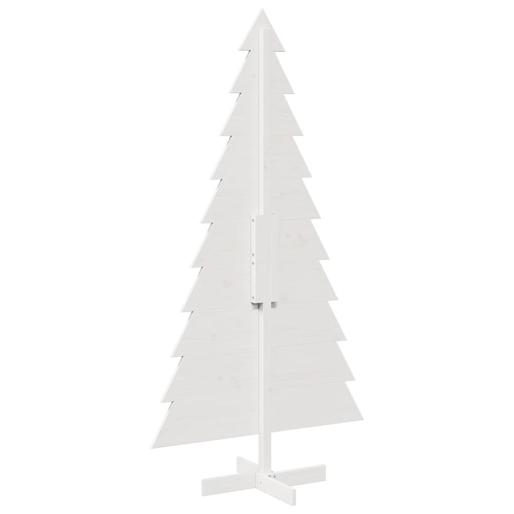 vidaXL Albero di Natale Decorativo Bianco 180cm Legno Massello di Pino