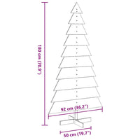 Albero di Natale Decorativo Bianco 180cm Legno Massello di Pino 858196