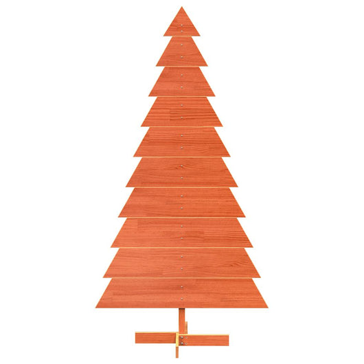 Albero di Natale-Albero Natalizio-Decorazioni natalizie Marrone Cera 180 cm in Legno Massello di Pino