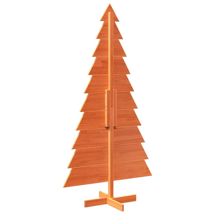 vidaXL Albero di Natale Marrone Cera 180 cm in Legno Massello di Pino
