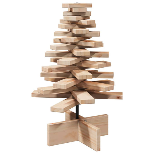 Albero di Natale Decorativo-Decorazioni natalizie in Legno 60 cm Legno Massello Pino 194689