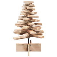 Albero di Natale Decorativo in Legno 60 cm Legno Massello Pino 858198