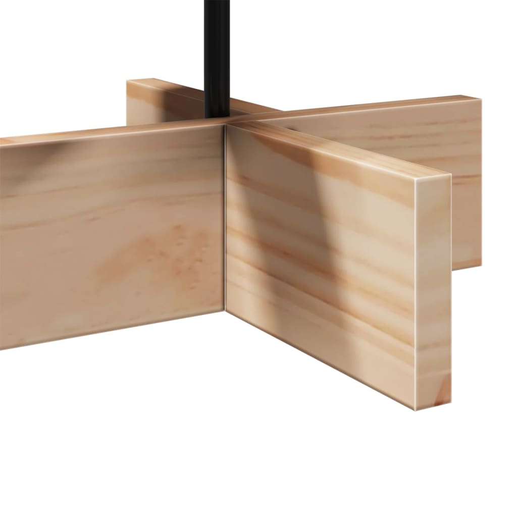 Albero di Natale Decorativo in Legno 60 cm Legno Massello Pino 858198