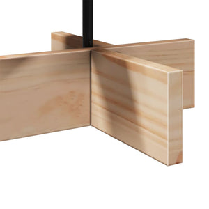 Albero di Natale Decorativo in Legno 60 cm Legno Massello Pino