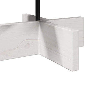 Albero di Natale Decorativo Bianco 60 cm Legno Massello di Pino 858199