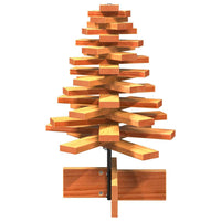 Albero di Natale Marrone Cera 60 cm in Legno Massello di Pino 858200