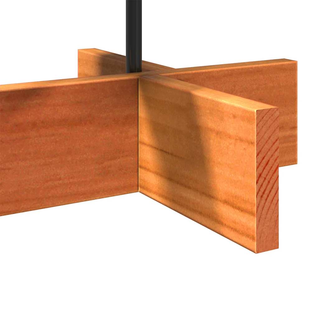 Albero di Natale Marrone Cera 60 cm in Legno Massello di Pino 858200