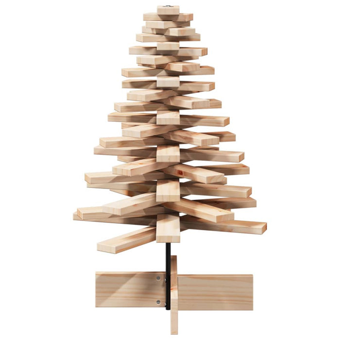 Albero di Natale Decorativo in Legno 80 cm Legno Massello Pino 858201