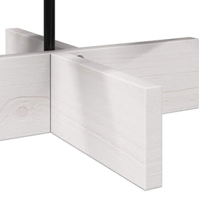 Albero di Natale Decorativo Bianco 80 cm Legno Massello di Pino 858202