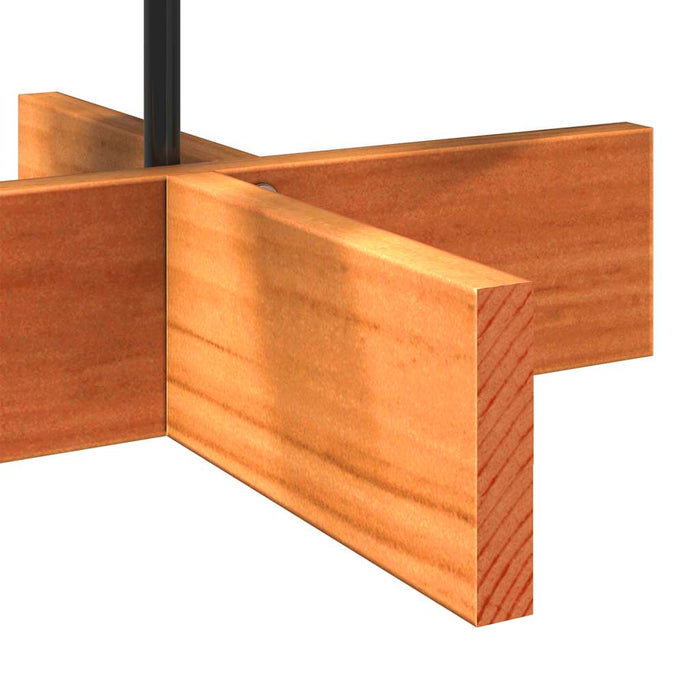 Albero di Natale Marrone Cera 80 cm in Legno Massello di Pino