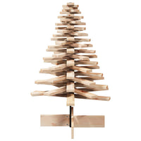 Albero di Natale Decorativo in Legno 100 cm Legno Massello Pino 858204
